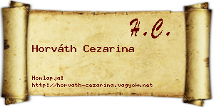 Horváth Cezarina névjegykártya
