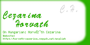 cezarina horvath business card